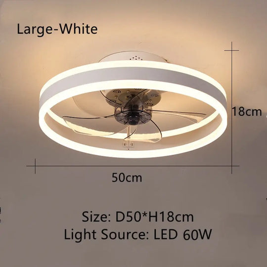 Nordic Modern Luxury Ceiling Fan Lamp - Compact And Creative Design With Remote Control G / 110V Fan
