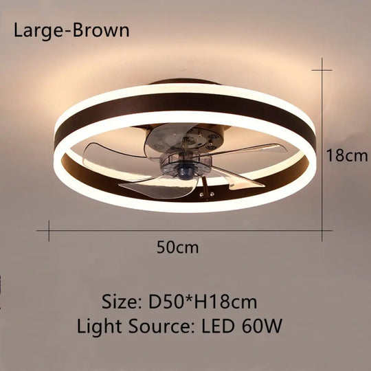 Nordic Modern Luxury Ceiling Fan Lamp - Compact And Creative Design With Remote Control H / 110V Fan