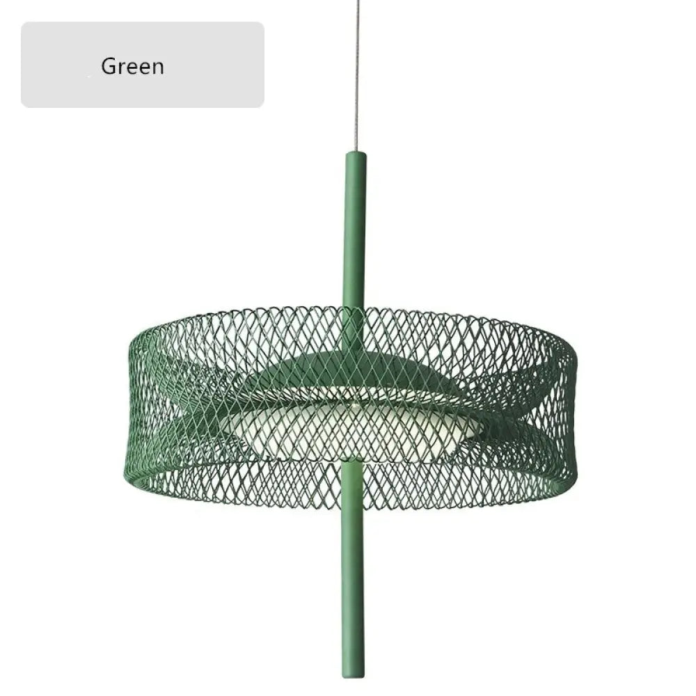 Nordic Net Pendant Light Colorful Design Deco Iron Net Pink Lamp For Living Dining Room Restaurant