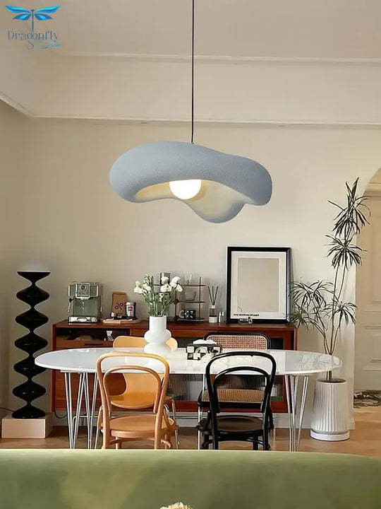 Nordic New Wabi - Sabi Cream Restaurant Led Chandelier Minimalist Bedroom Bar Table Suspend Lamp