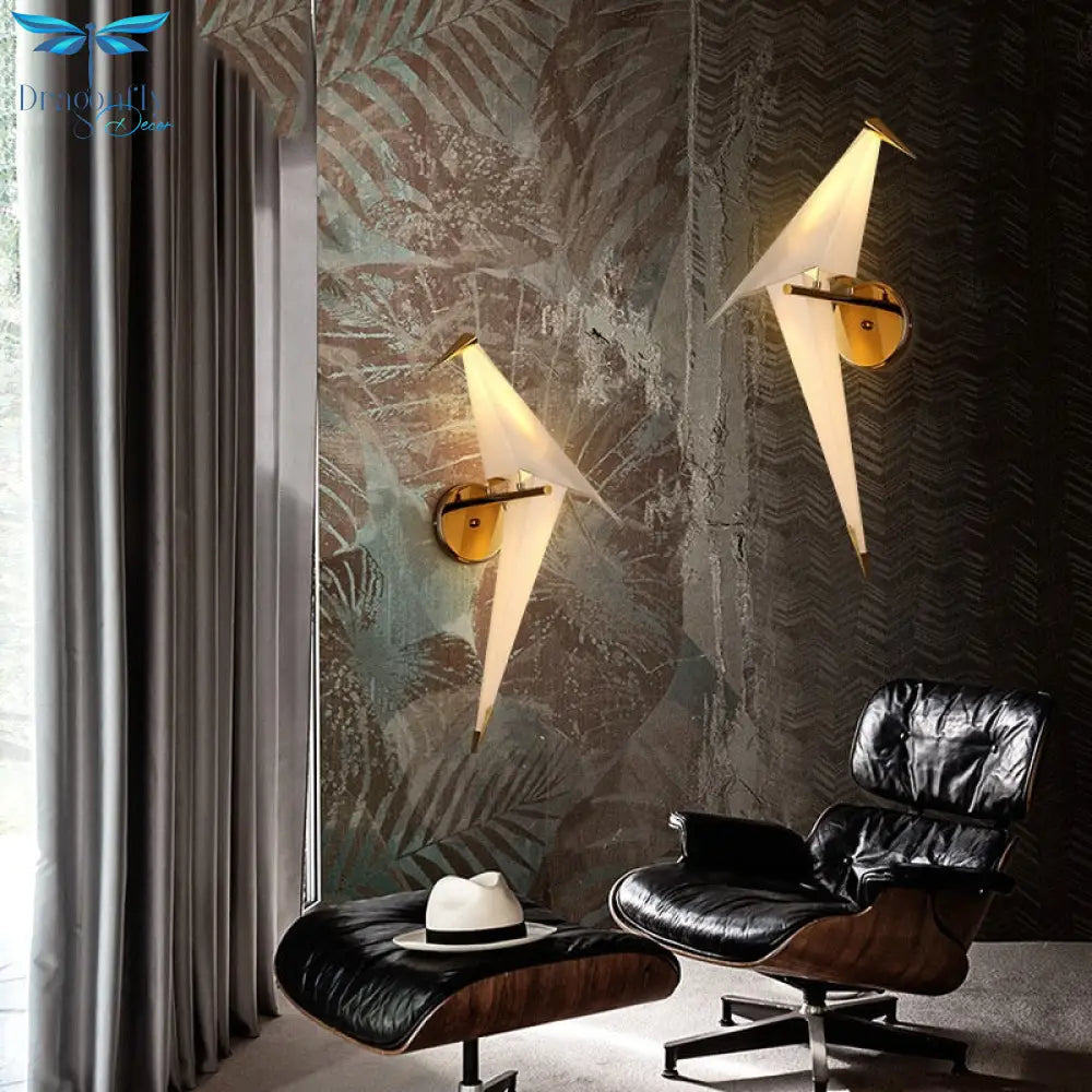 Nordic Perch Pendent Light Lamp Postmodern Creative Personality Bird Bedroom Bedside Balcony