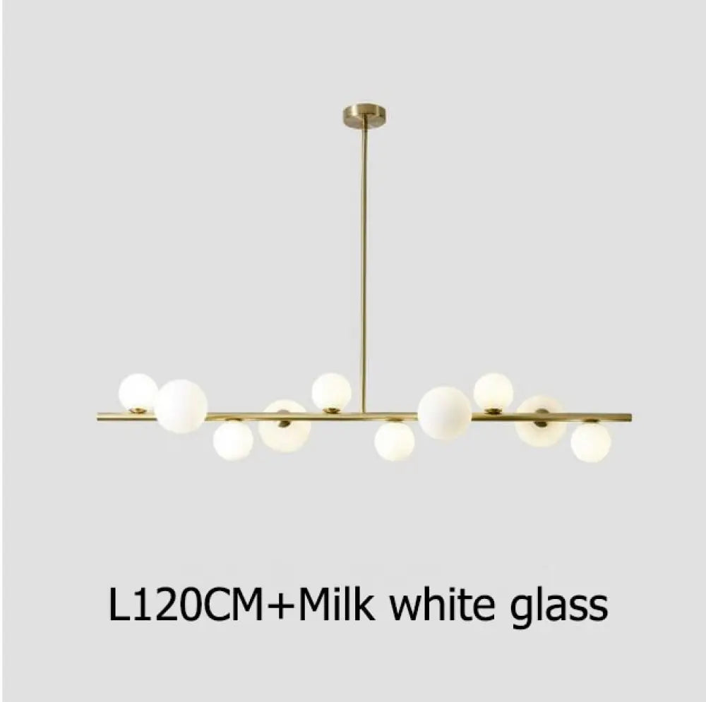 Nordic Simple Gold Color Led Pendant Lights Iron Glass Ball Hanging Lamp Dining Room Office Bar