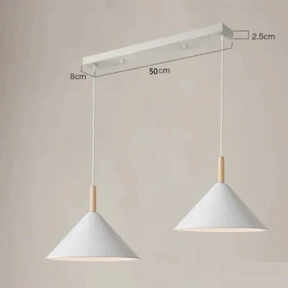 Nordic Simple Kitchen Pendant Light Island Dining Room Suspension Lamp Led Ceiling Lighting 2 Heads