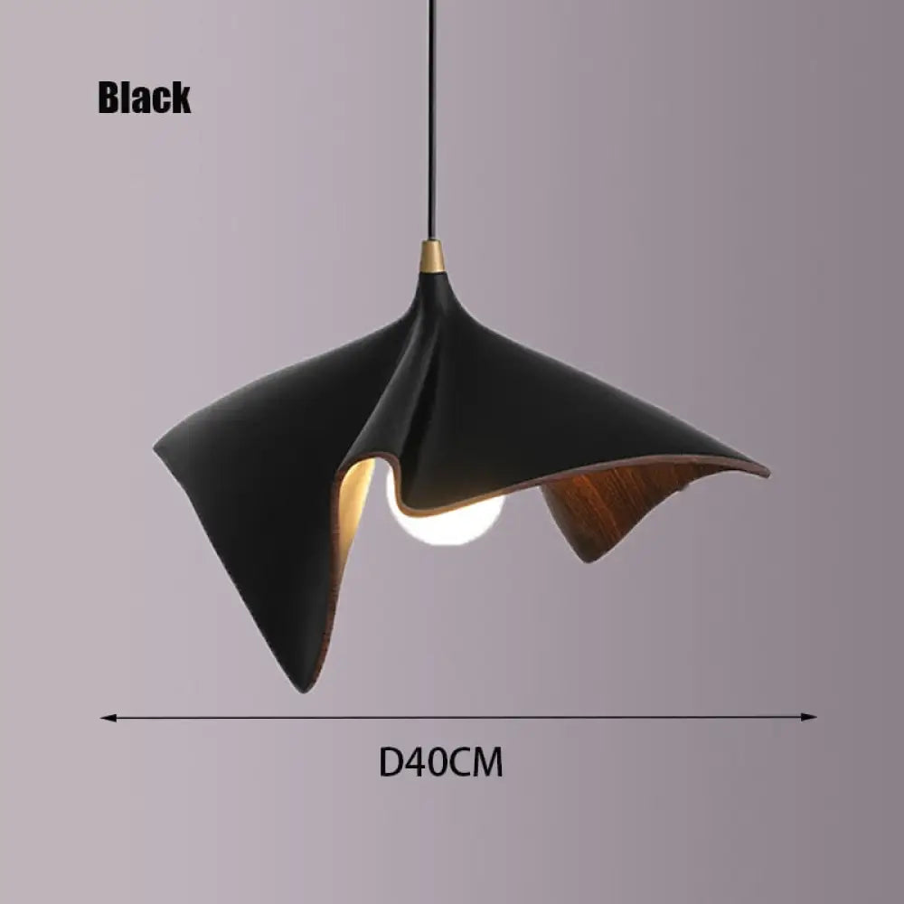 Nordic Simple Single Head Chandelier Creative Leaf Resin Pendant Lamp Home Stay Dining Bedroom Study