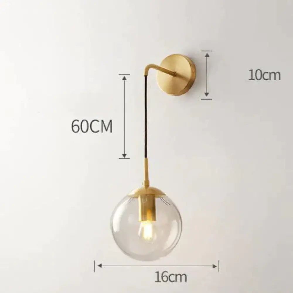 Nordic Star Wall Lamp Copper Bedroom Bedside Modern Minimalist Living Room C / Without - Light -