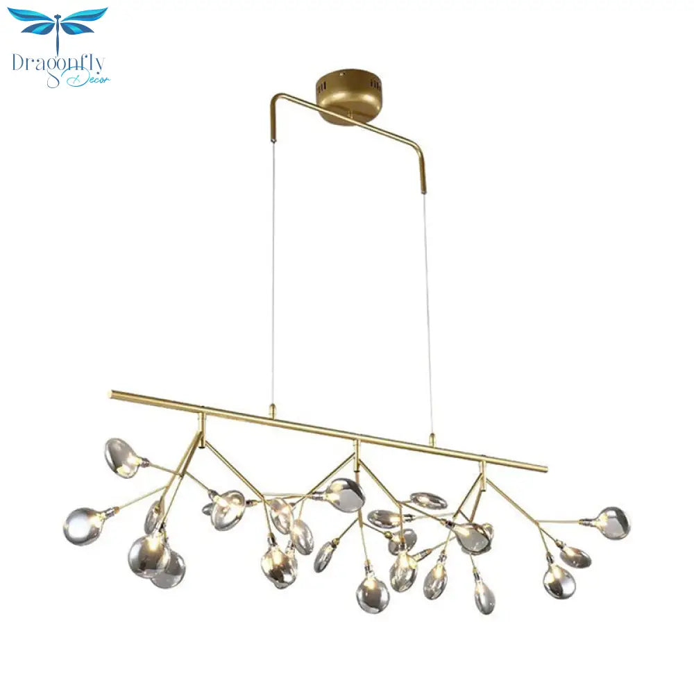 Nordic Style Clear Glass Led Dining Room Pendant Light - Firefly Island Branch Design Lighting