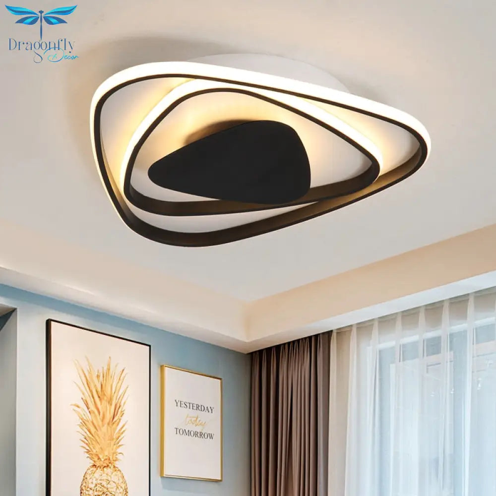 Nordic Ultra Thin Led Ceiling Light With Remote Black White For For Living Room Bedroom Light