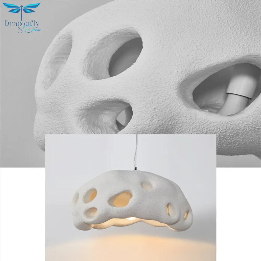 Nordic Wabi - Sabi Cream Pendant Light - Designer Led Decor Lamp For Restaurants Living Rooms
