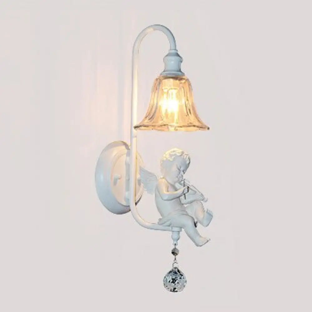 Nordic Wall Lamp Angel Pastoral Bedside Light Foyer Study Classic Interior Home Decor Corridor
