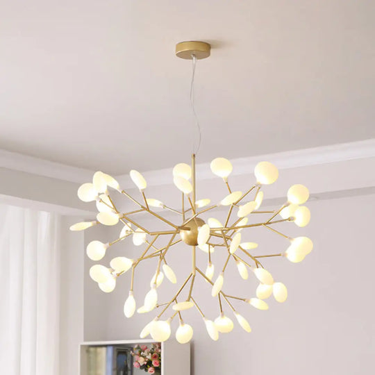 Ocã©Ane - Firefly Chandelier Pendant Light Modern Style Acrylic Living Room Led Hanging In Gold 54 /