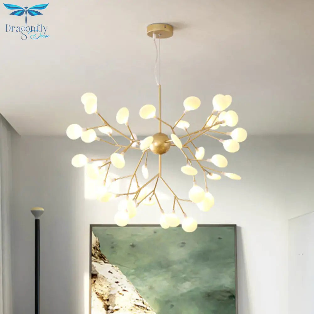 Ocã©Ane - Firefly Chandelier Pendant Light Modern Style Acrylic Living Room Led Hanging In Gold