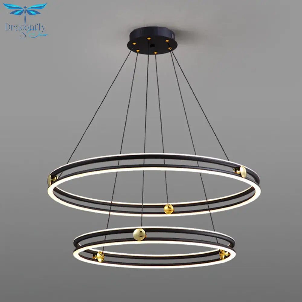 Patricia - Modern Multi Tiered Black Pendant Lamp