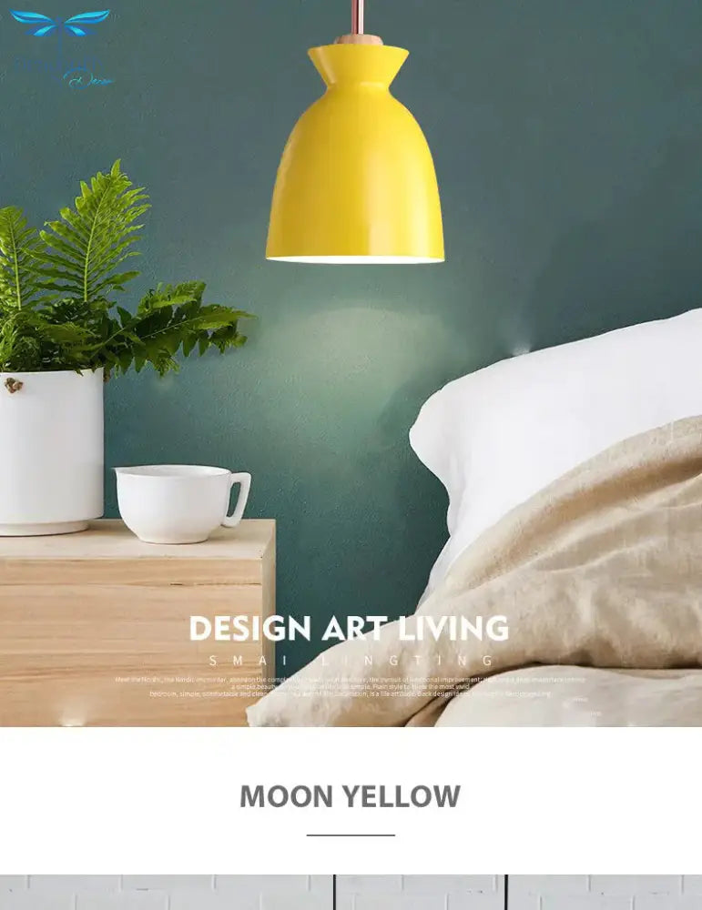 Pendant Lights Nordic Personality Art Creative Macaron Restaurant Living Room Bedroom Office Solid