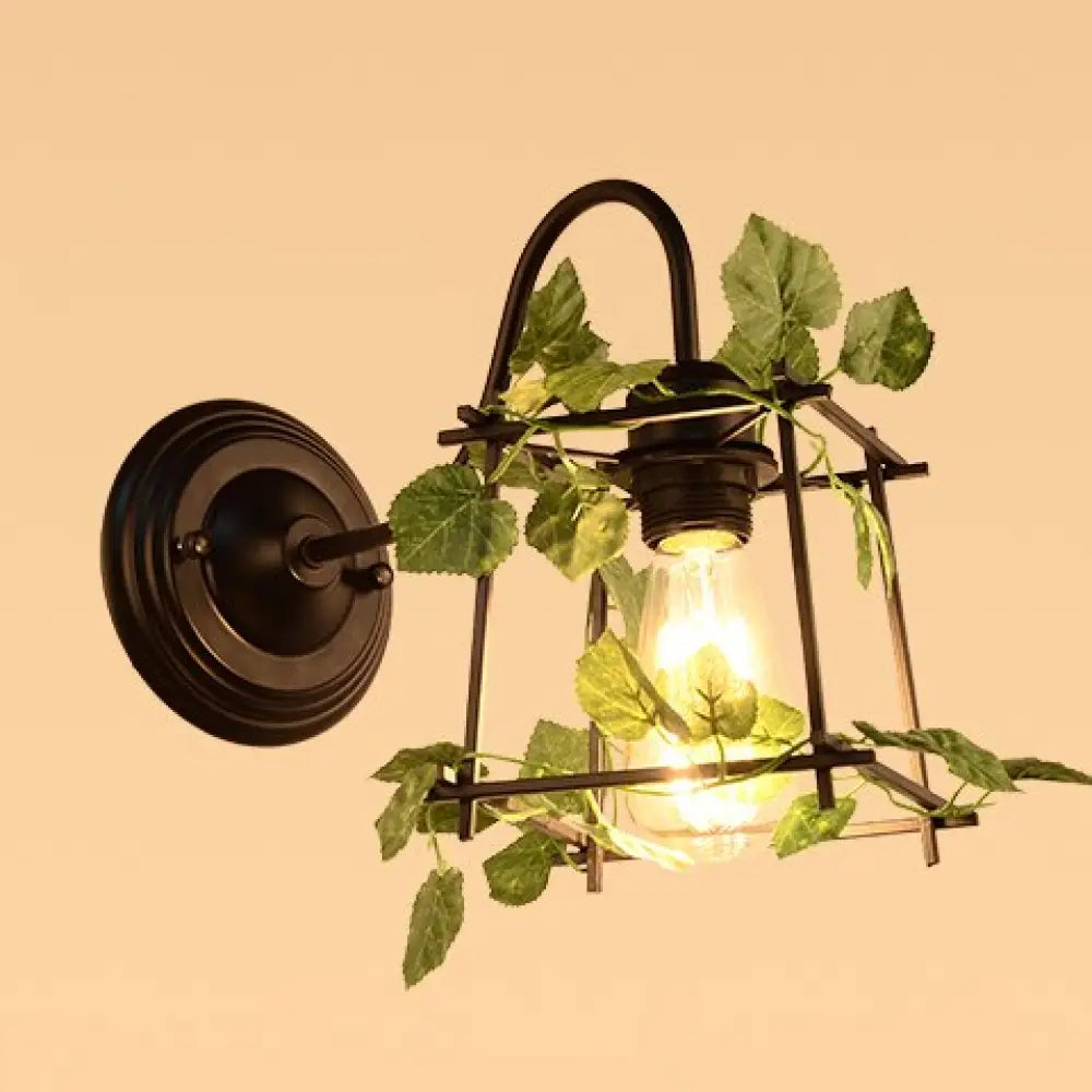 Plant Wall Lamp Creative Music Restaurant Bar Industrial Wind Wheel Personality Clear Decoration