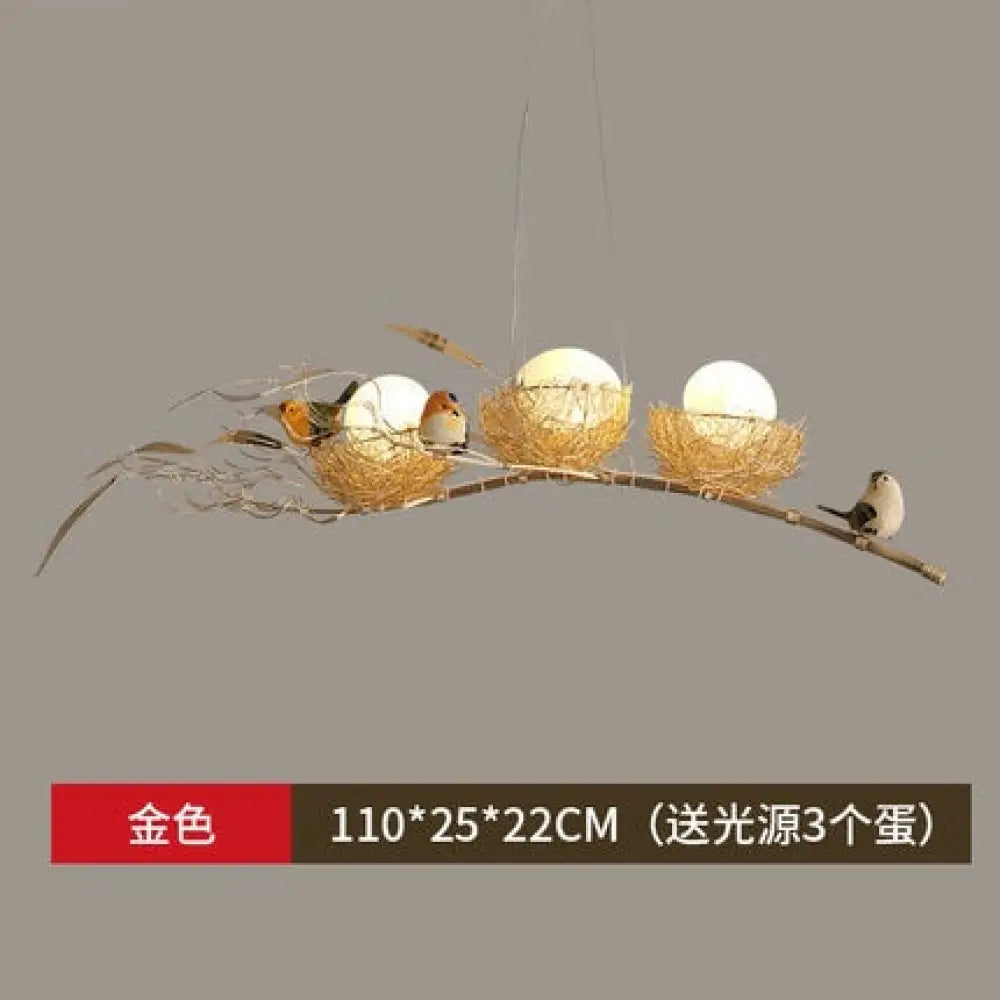 Post - Modern Individual Lovely Bird Nest Led Pendant Light Iron Art Hanging Lamp Animal Dining