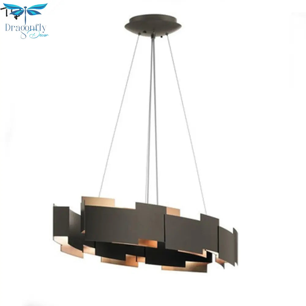 Post - Modern Industrial Pendant Lights Gold Black Iron Art Metal Suspension Luminaire Living Room