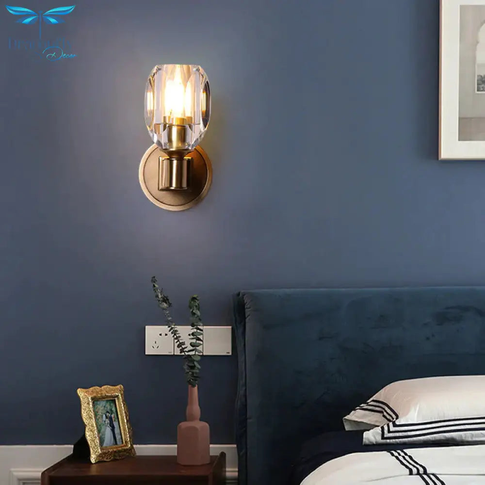 Post - Modern Light Luxury Crystal Copper Wall Lamp Lamps