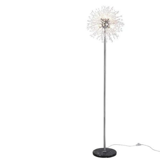Post - Modern Luxury Wind Floor Lamp Living Room Bedroom Study Vertical Table Dandelion Chromium