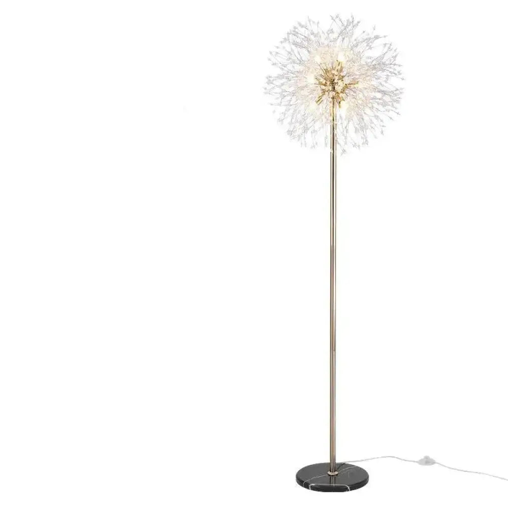 Post - Modern Luxury Wind Floor Lamp Living Room Bedroom Study Vertical Table Dandelion Golden /