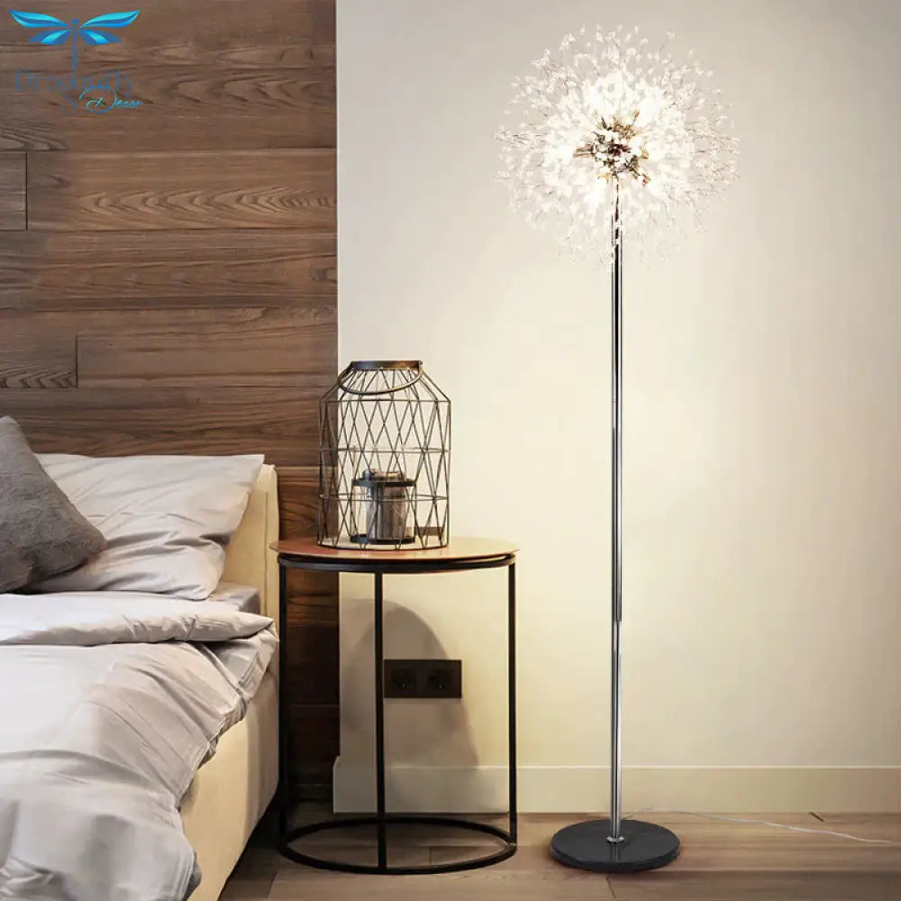 Post - Modern Luxury Wind Floor Lamp Living Room Bedroom Study Vertical Table Dandelion Lamps