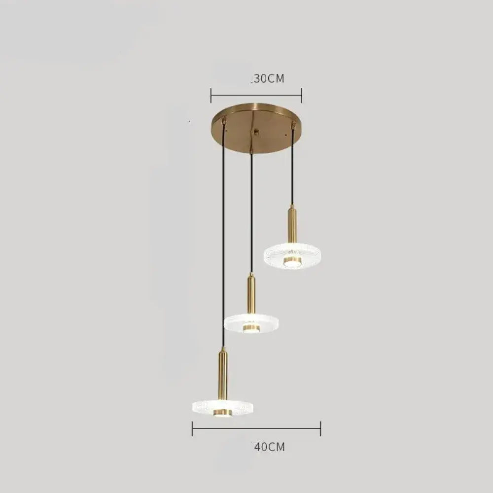 Post Modern Single Head Chandelier American Style Three Dining Room Acrylic Led Bedside Lamp Three
