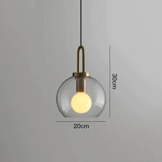 Postmodern Ins Pendant Lights Luxury Restaurant Lamps Nordic Bar Bedroom Bedside Glass Ball Single