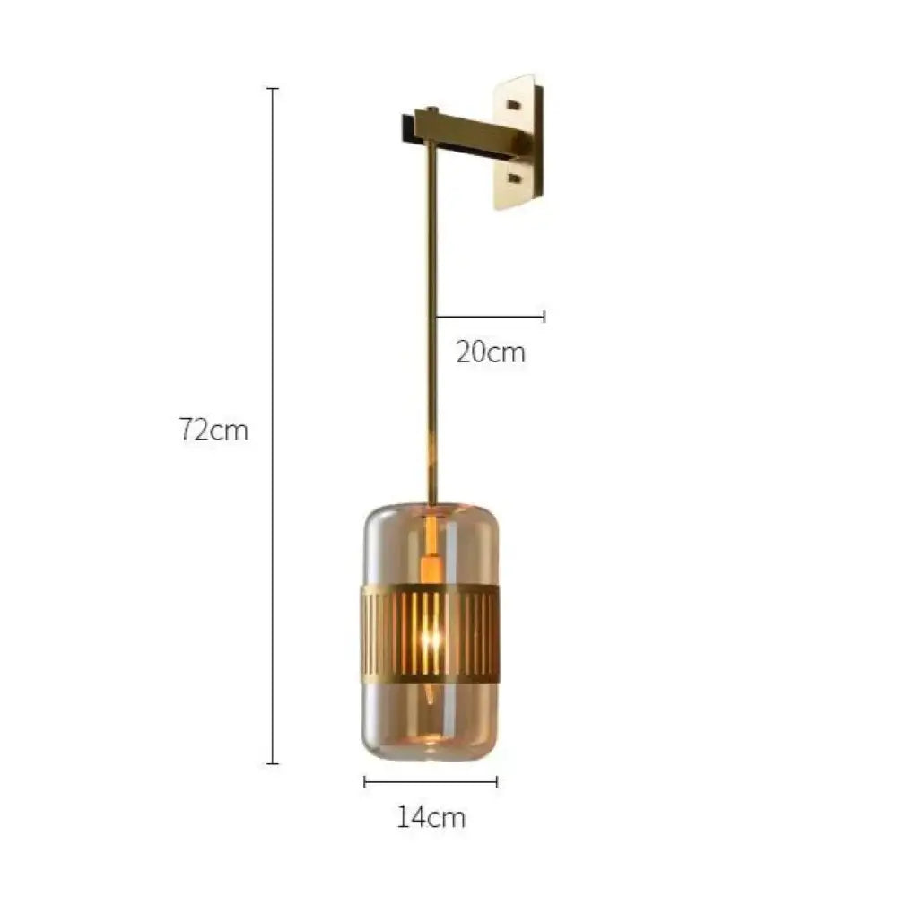 Postmodern Light Luxury Simple Bedroom Bedside Full Copper Wall Lamp A / Does Not Contain A Light