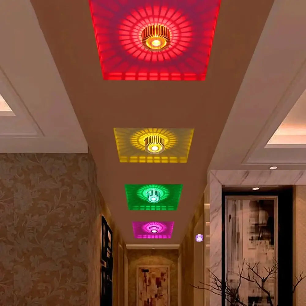 Rebecca - Modern Ceiling Light Colorful Indoor Led Lamp 3W Wall Sconce For Gallery Balcony Lamp