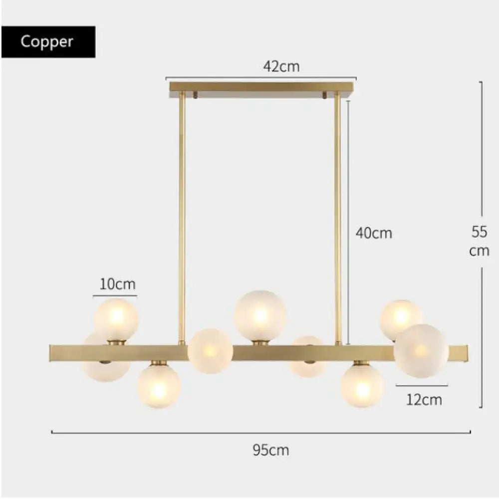 Refined Copper Elegance: Classic American Country - Style Chandelier For Living Spaces 9 Lights /