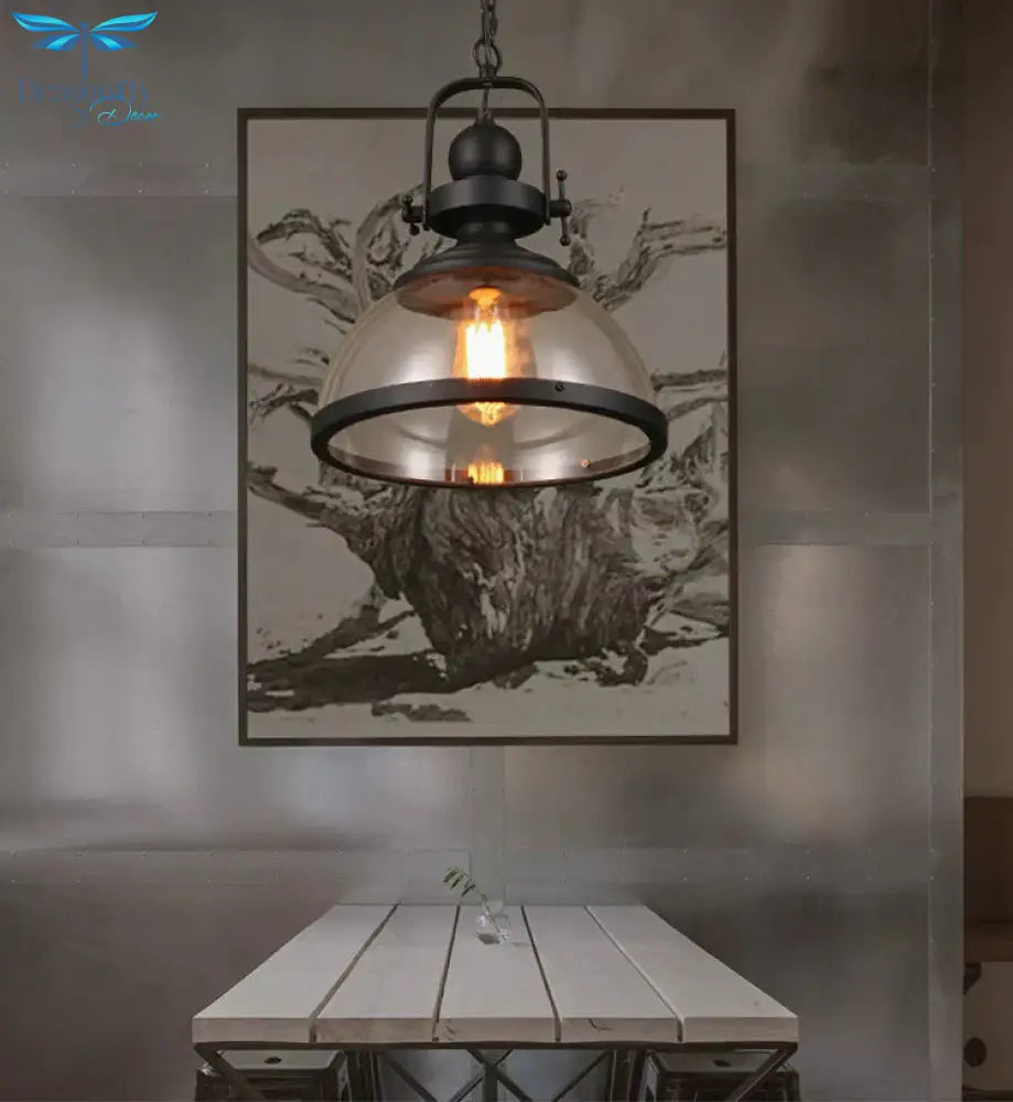 Retro Chandelier Creative Personality L Coffee Restaurant Living Room Bar Glass Lamps Pendant