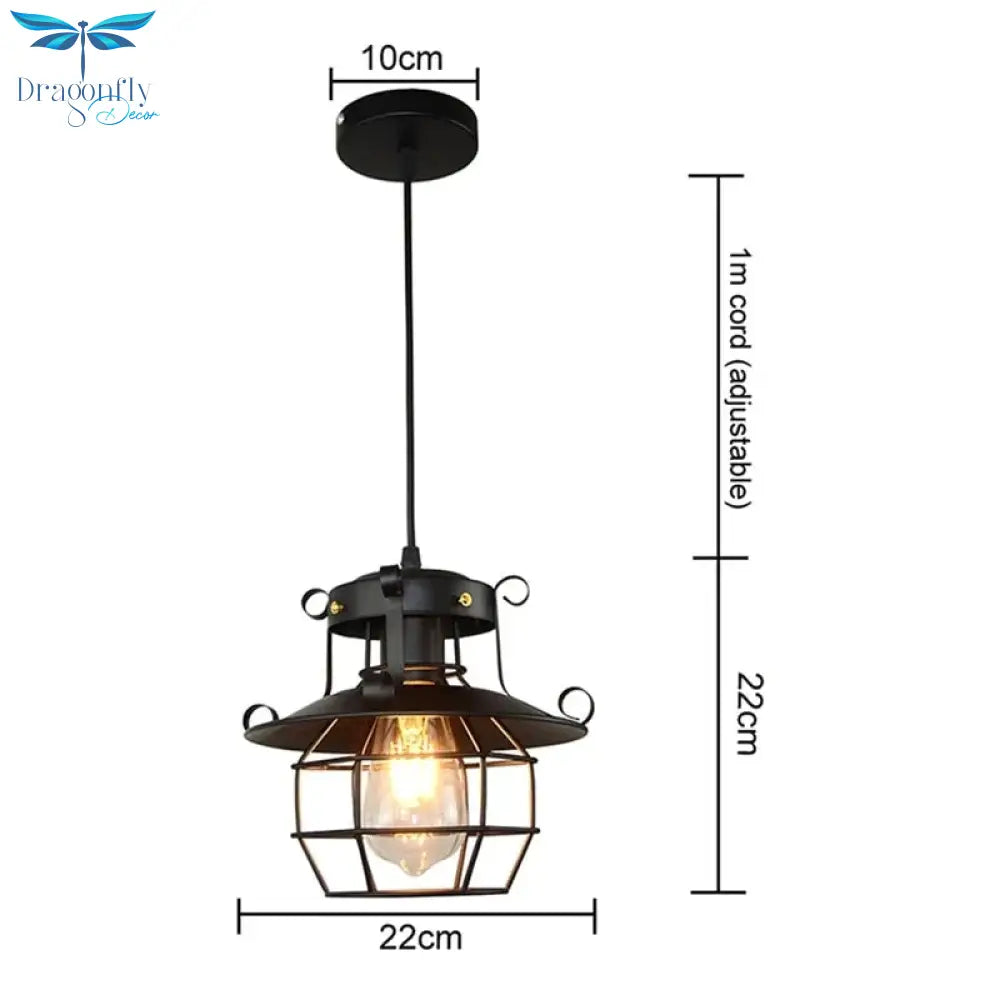 Retro Vintage Industrial Chandelier Lampshade Antique Ceiling Lamp For Home Cafe(Without Bulb)