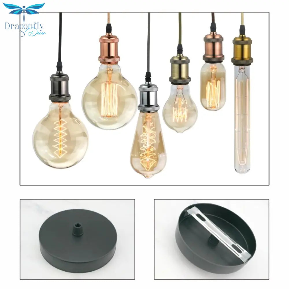 Retro Vintage Pendant Lights - E27/E26 Lamp Holder Socket Light