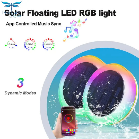 Rgbw Color App Remote Solar Floating Light Led Swimming Pool Outdoor Lights Waterproof Ip68 Changing