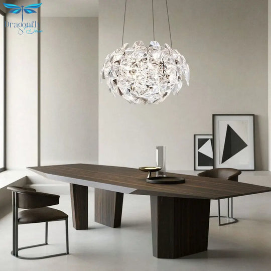 Round Ceiling Chandeliers New Trend Hanging Lamps Led Lights Fixture Lustres Modern Luxury Dining