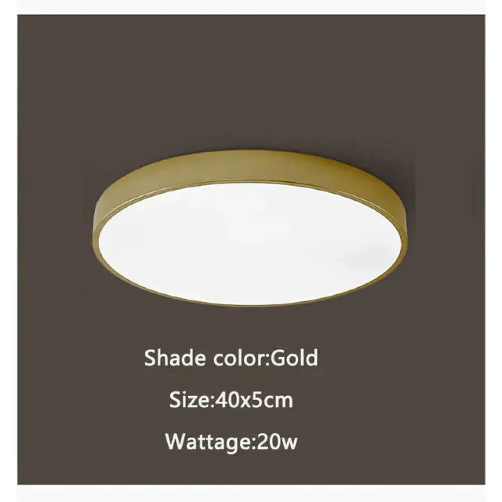 Round Ceiling Light Fixture Modern Led Lights Gold Lampshade For Living Room Bedroom Lamp Fixtures