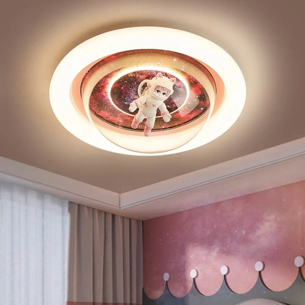 Round Led Ceiling Lights For Kids Baby Bedroom Study Room Modern Lamp Boys Girls Children / Dimming
