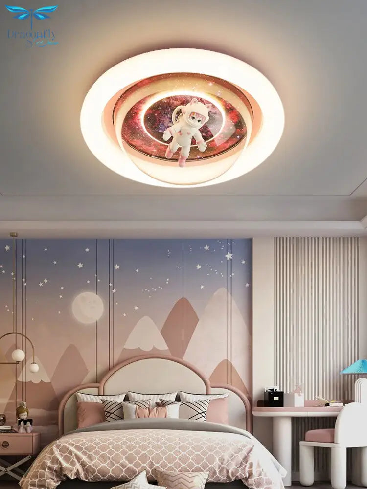 Round Led Ceiling Lights For Kids Baby Bedroom Study Room Modern Lamp Boys Girls Children Light