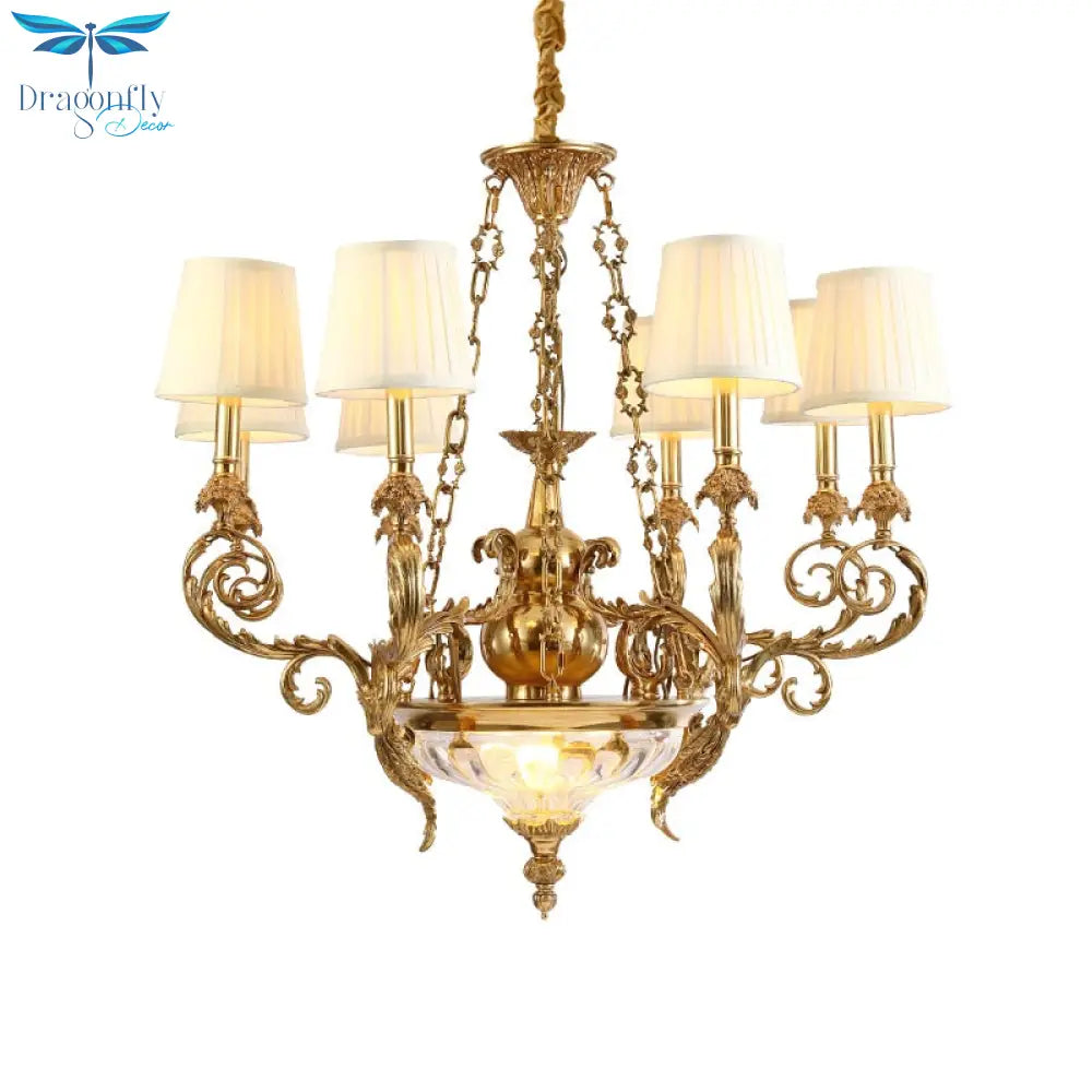 Royale - French Style Copper Hand - Made Pendant Lamp Chandelier For Hall Dining Room And Bedroom