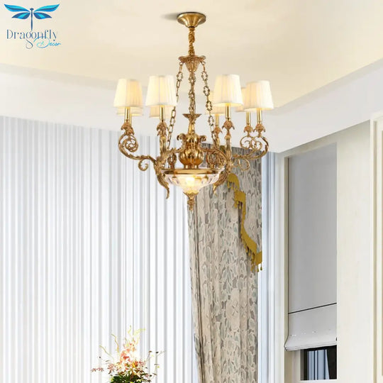 Royale - French Style Copper Hand - Made Pendant Lamp Chandelier For Hall Dining Room And Bedroom