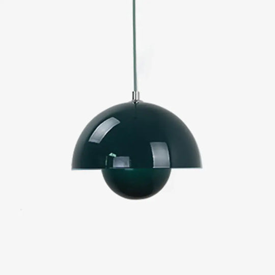 Sara - Nordic Bud Shaped Ceiling Light: Metallic Pendant For Dining Room Green / 10