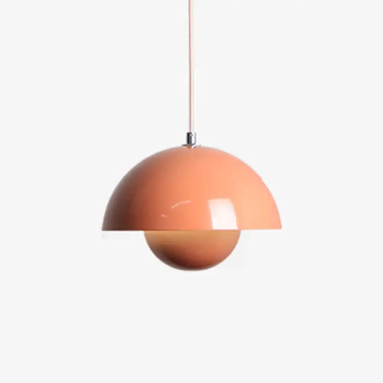 Sara - Nordic Bud Shaped Ceiling Light: Metallic Pendant For Dining Room Pink / 10