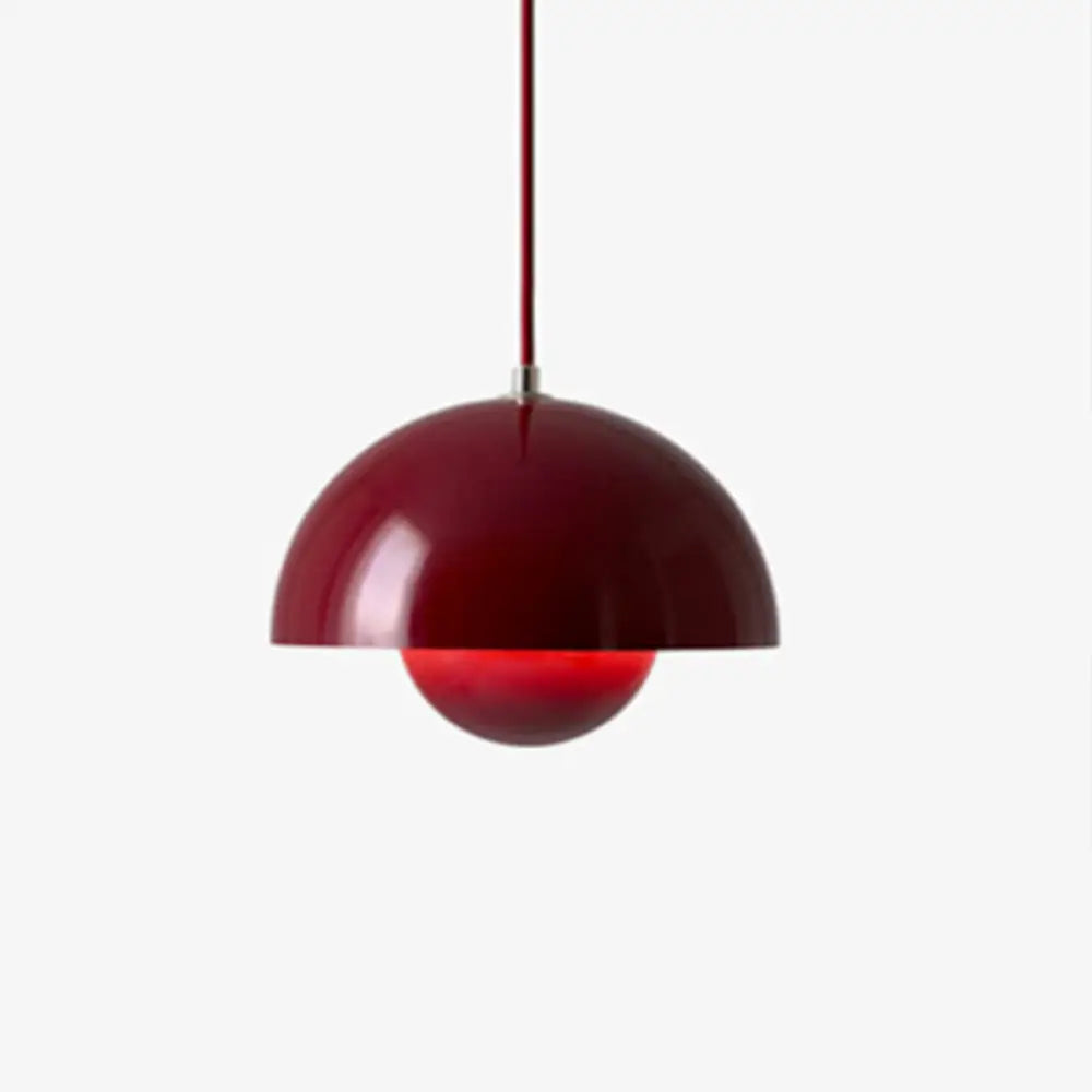 Sara - Nordic Bud Shaped Ceiling Light: Metallic Pendant For Dining Room Red / 10