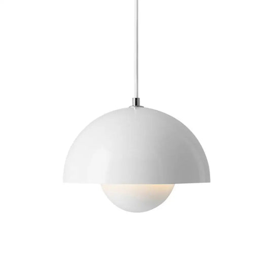 Sara - Nordic Bud Shaped Ceiling Light: Metallic Pendant For Dining Room White / 10
