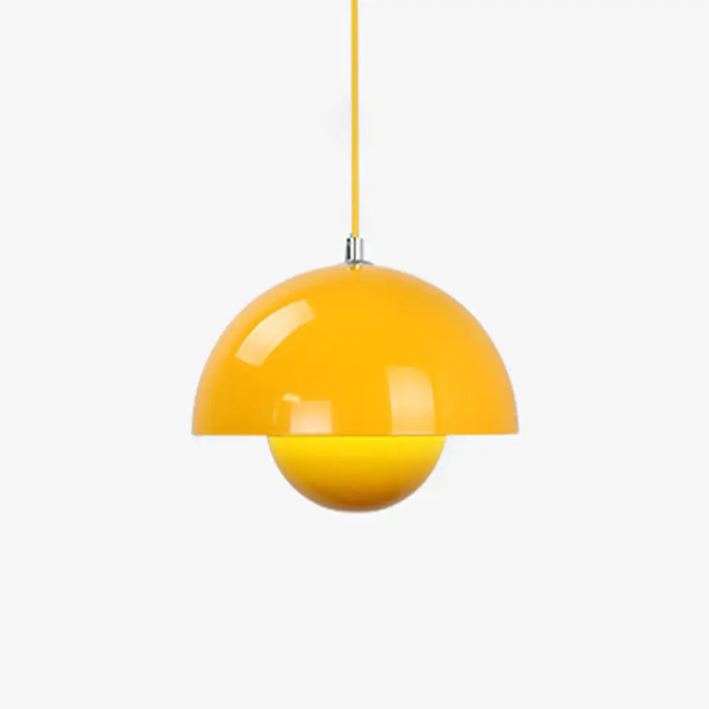 Sara - Nordic Bud Shaped Ceiling Light: Metallic Pendant For Dining Room Yellow / 10
