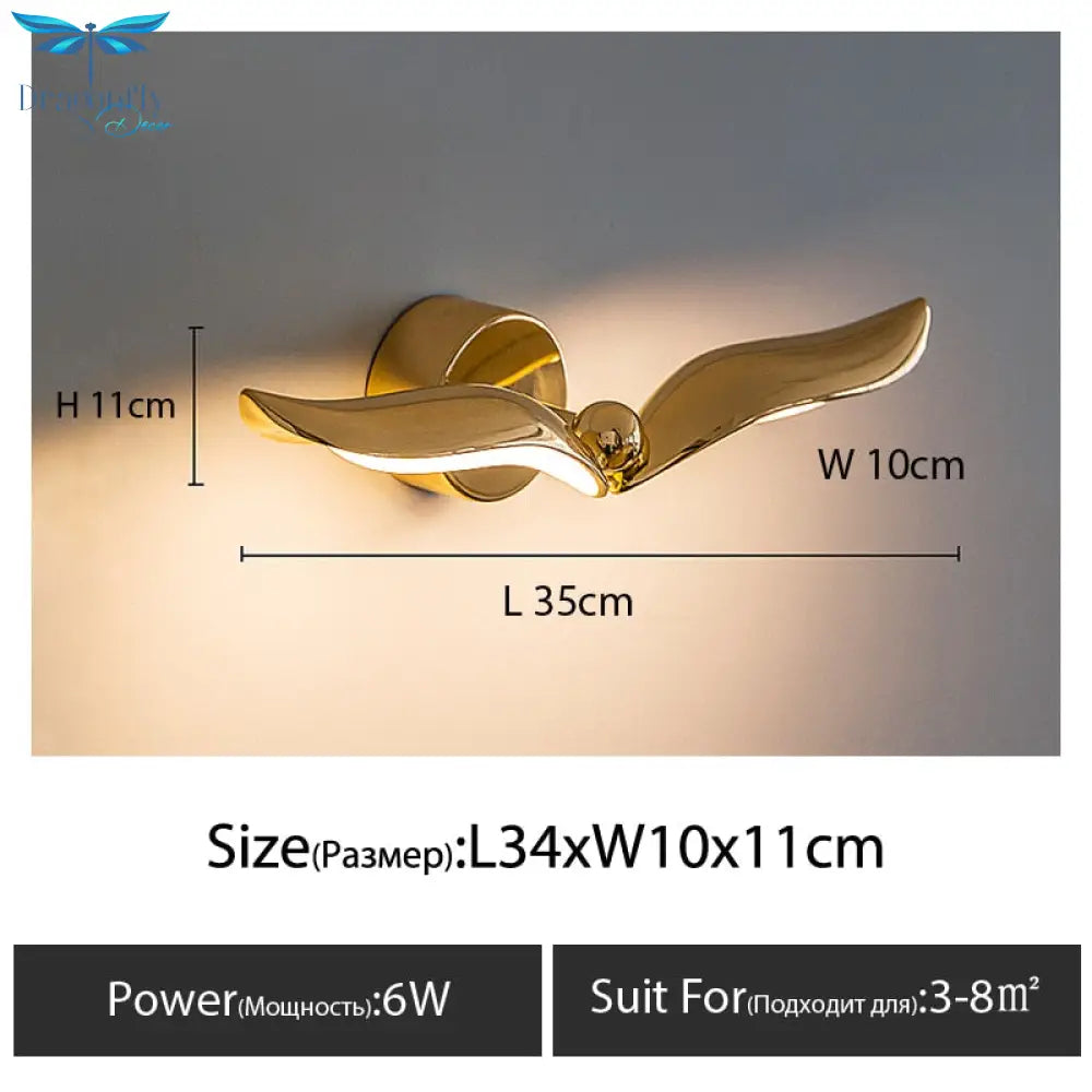 Seagull Led Chandelier Designer Creative Bar Simple Modern Personality Art Dining Table Lamp