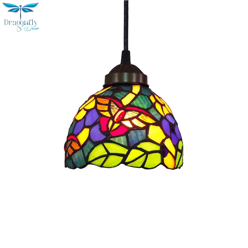 Serenity - Tiffany Dragonfly Ceiling Pendant Lamp Stunning Stained Glass Dining
