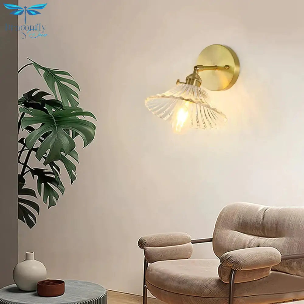 Sherri - Retro Copper Flower | Wall Lamp