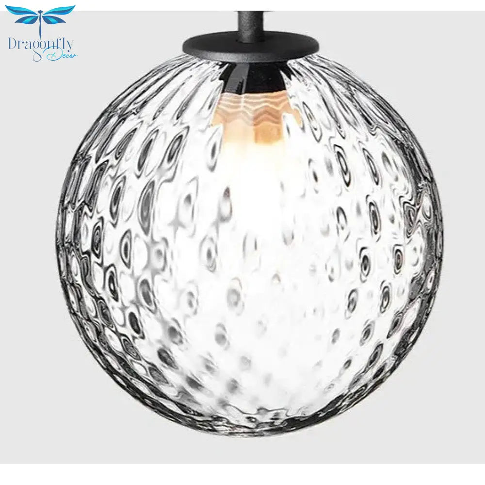 Simple Bedside Chandelier Creative Glass Ball Dining Room Bedroom Clothing Store Pendant