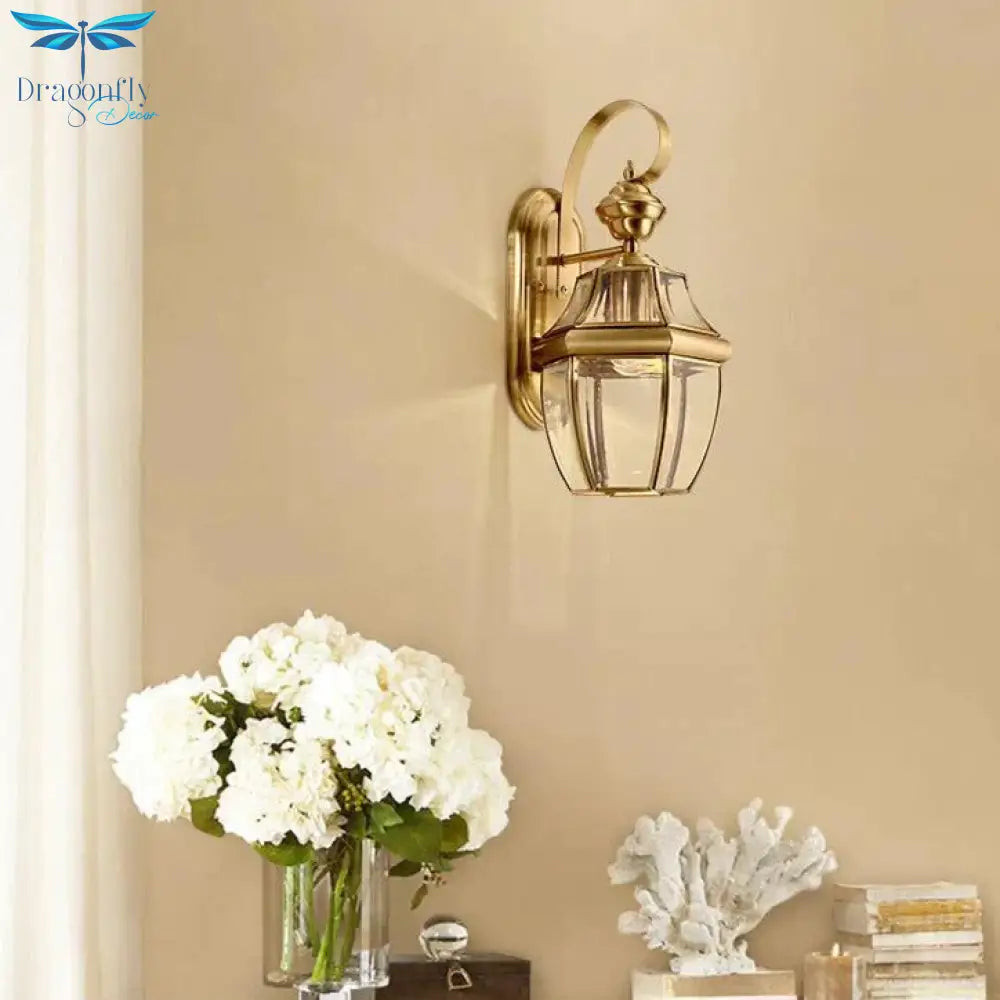 Simple Country Style Of Outdoor Copper Wall Lamp Lamps