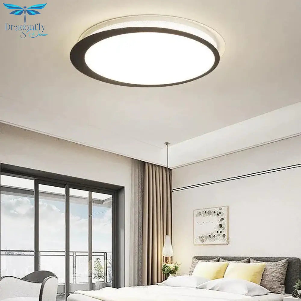 Simple Modern Led Room Personality Black And White Light In The Bedroom Ceiling Lamp